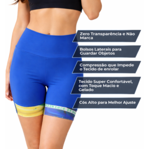 Bermuda Feminina de Compressão com Bolsos Laterais – POWERHOLD